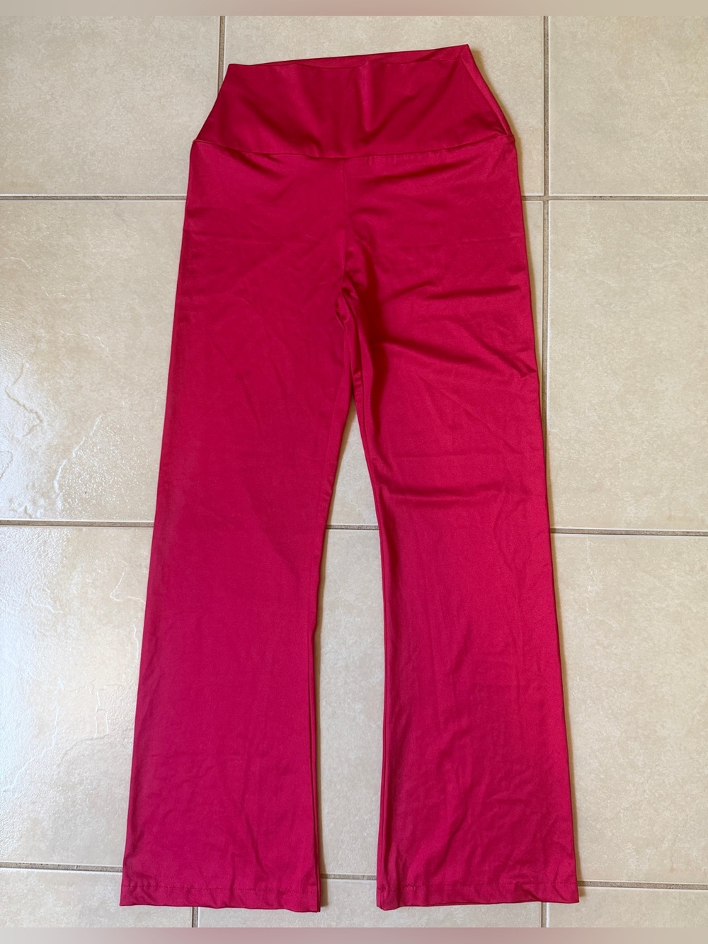 Weissman 14565 Lustre Natural Waist Jazz Pants Red Fuchsia Adult L LA